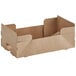 A brown cardboard box with holes for 4 cups and a handle.