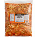 A plastic bag of Lucky Foods Spicy Vegan Kimchi with a label.