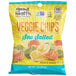 A bag of Good Health Sea Salted Veggie Chips with a close up of a Sea Salted Veggie Chip.