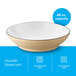 A 48 oz. harvest tan matte stoneware pasta bowl.