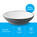 A 48 oz. midnight blue matte stoneware pasta bowl.