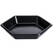 Genpak HX010-3L Smart-Set 10 5/16" Black Hexagonal Foam Serving Tray - 200/Case Main Thumbnail 3