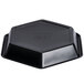 Genpak HX010-3L Smart-Set 10 5/16" Black Hexagonal Foam Serving Tray - 200/Case Main Thumbnail 4