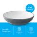 A 32 oz. midnight blue matte stoneware pasta bowl.