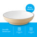 A 32 oz. harvest tan matte stoneware pasta bowl.