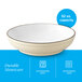 A cream white matte stoneware pasta bowl with a 32 oz. capacity.