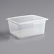 A white plastic container with a lid and a design on it containing a white plastic container with a lid.