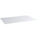 A clear rectangular PVC shelf liner.