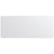 A white rectangular object on a white background.