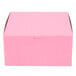 10" x 10" x 5" Pink Cake / Bakery Box - 100/Bundle Main Thumbnail 2