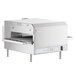 A Lincoln 2500 Series Countertop Impinger electric conveyor oven with a door open.