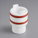 A white and red cylindrical Narvon watertight seal.
