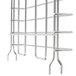 Metro chrome tray slides, a metal rack with several metal bars.