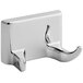 A silver metal American Specialties, Inc. double robe hook with two hooks.