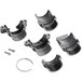 A Rubbermaid AutoFlush Clamp Mount Adapter Kit with grey and black plastic pipe adapters.