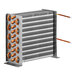 An Avantco condenser coil with orange tubes.