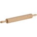 A wooden rolling pin.