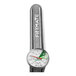 A close-up of a Frymate metal thermometer with a green and white dial.