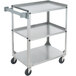 Vollrath 97320 Knocked Down Stainless Steel 3 Shelf Utility Cart - 27 1/2" x 15 1/2" x 32 5/8" Main Thumbnail 1