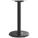 A Lancaster Table & Seating black metal round column table base.