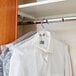 A white shirt in a 54" dry cleaning poly bag.