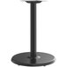 A Lancaster Table & Seating black round table base with a black pole.