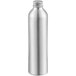 A close-up of a silver aluminum bottle with a cap.