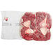 A plastic bag containing two pieces of raw TenderBison Osso Bucco.