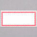 Rectangular Write On Deli Tag with Red Checkered Border - 25/Pack Main Thumbnail 1