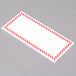 Rectangular Write On Deli Tag with Red Checkered Border - 25/Pack Main Thumbnail 2