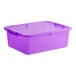 A purple heavy-duty polypropylene bus tub.