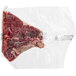 A plastic-wrapped TenderBison T-Bone Steak on a white background.
