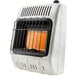A white HeatStar infrared radiant space heater with a black grill.