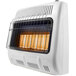 A white HeatStar infrared vent-free radiant natural gas space heater with a black cage on it.