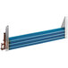 A blue and silver Avantco evaporator coil with black rectangular accents.