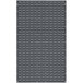 A grey steel louvered panel with rectangular holes.