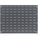 A Quantum grey steel louvered panel with holes.