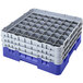 Cambro 49S800168 Blue Camrack Customizable 49 Compartment 8 1/2" Glass Rack Main Thumbnail 1