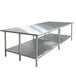 Advance Tabco GLG-489 48" x 108" 14 Gauge Stainless Steel Work Table with Galvanized Undershelf Main Thumbnail 1