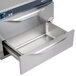 A stainless steel Alto-Shaam drawer warmer on a counter.