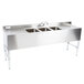 Regency 3 Bowl Underbar Sink with Faucet and Two Large Drainboards - 72" x 18 3/4" Main Thumbnail 3