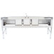 Regency 3 Bowl Underbar Sink with Faucet and Two Large Drainboards - 72" x 18 3/4" Main Thumbnail 4