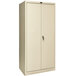 A tan Hallowell storage cabinet with solid doors.