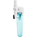 A white cyclonic stick vacuum attachment for Makita vacuums with a blue and white water filter.
