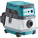A Makita blue and white wet/dry vacuum.