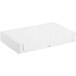 A white bakery box with a lid on a white background.