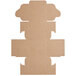 A brown Baker's Mark cardboard cupcake box with a cut out top.