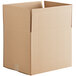A close-up of a Lavex cardboard shipping box with the top open.