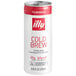 A white illy Cold Brew can with red text.