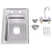 Regency 10" x 14" x 5" 16-Gauge Stainless Steel One Compartment Drop-In Sink with 8" Gooseneck Faucet Main Thumbnail 4